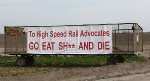 If You Want to Know What Central Valley Farmers Think of High Speed Rail, This Sign Sums It Up